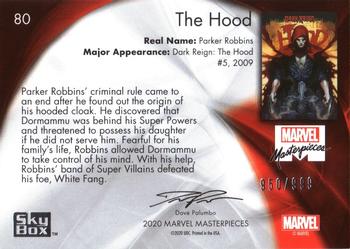 2020 SkyBox Marvel Masterpieces #80 The Hood Back