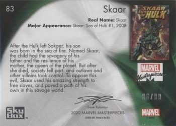 2020 SkyBox Marvel Masterpieces #83 Skaar Back