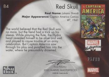 2020 SkyBox Marvel Masterpieces #84 Red Skull Back