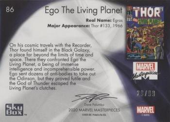2020 SkyBox Marvel Masterpieces #86 Ego The Living Planet Back