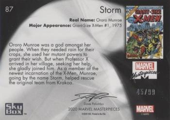 2020 SkyBox Marvel Masterpieces #87 Storm Back