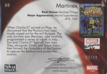 2020 SkyBox Marvel Masterpieces #88 Martinex Back