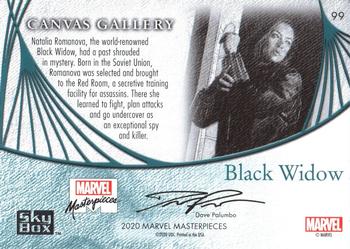 2020 SkyBox Marvel Masterpieces #99 Black Widow Back