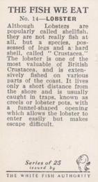 1954 The White Fish Authority The Fish We Eat #14 Lobster Back