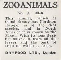 1955 Dryfood Zoo Animals #9 Elk Back
