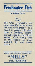 1958 Mills Freshwater Fish #3 Char Back