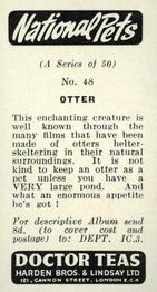 1961 Doctor Teas National Pets #48 Otter Back
