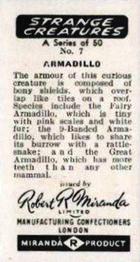 1961 Robert R. Miranda Strange Creatures #7 Armadillo Back
