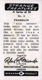 1961 Robert R. Miranda Strange Creatures #8 Pangolin Back