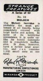 1961 Robert R. Miranda Strange Creatures #33 Moloch Back
