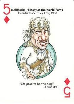 2006 Hero Decks Hooray for Hollywood Playing Cards #5♦ Mel Brooks Front