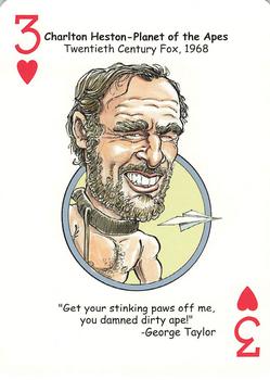 2006 Hero Decks Hooray for Hollywood Playing Cards #3♥ Charlton Heston Front