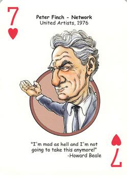 2006 Hero Decks Hooray for Hollywood Playing Cards #7♥ Peter Finch Front