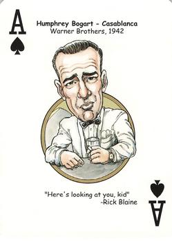 2006 Hero Decks Hooray for Hollywood Playing Cards #A♠ Humphrey Bogart Front