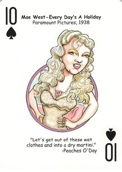 2006 Hero Decks Hooray for Hollywood Playing Cards #10♠ Mae West Front