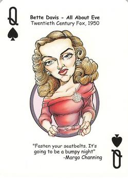 2006 Hero Decks Hooray for Hollywood Playing Cards #Q♠ Bette Davis Front