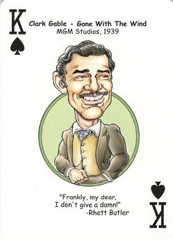 2006 Hero Decks Hooray for Hollywood Playing Cards #K♠ Clark Gable Front