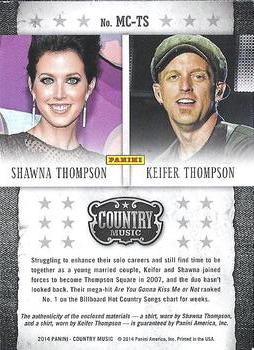 2014 Panini Country Music - Musician Combo Materials #MC-TS Shawna Thompson / Keifer Thompson Back