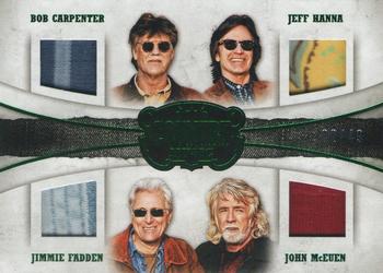 2014 Panini Country Music - Musician Quad Materials Green #MQ-NG Bob Carpenter / Jeff Hanna / Jimmie Fadden / John McEuen Front