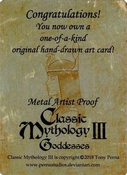 2018 Perna Studios Classic Mythology III: Goddesses - Artist Proof Metal Sketches #NNO Sara Richard Back