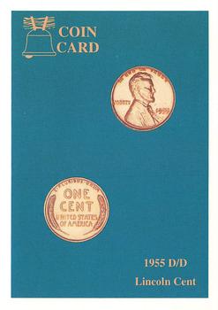 1991 Liberty Bell Coin Cards #8 1955 D/D Lincoln Cent Front