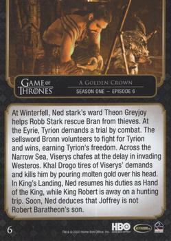 2020 Rittenhouse Game of Thrones The Complete Series #6 A Golden Crown Back
