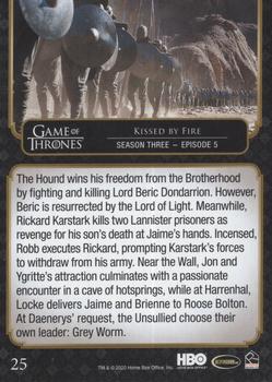 2020 Rittenhouse Game of Thrones The Complete Series #25 Kissed By Fire Back