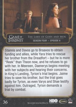 2020 Rittenhouse Game of Thrones The Complete Series #36 The Laws of Gods and Men Back