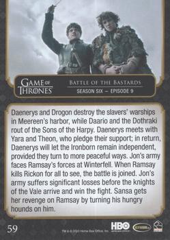 2020 Rittenhouse Game of Thrones The Complete Series #59 Battle of the Bastards Back