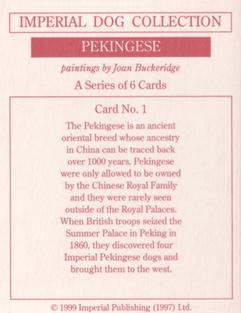 1999 Imperial Dog Collection Pekingese #1 Pekingese Back