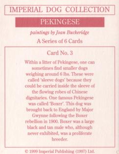1999 Imperial Dog Collection Pekingese #3 Pekingese Back