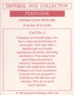 1999 Imperial Dog Collection Pekingese #4 Pekingese Back