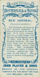 1904 Player's Butterflies & Moths #13 Red Admiral Back