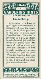 1923 Wills's Gardening Hints #11 In-arching Back