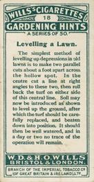 1923 Wills's Gardening Hints #18 Levelling a Lawn Back