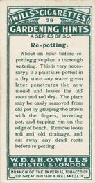 1923 Wills's Gardening Hints #29 Re-potting Back