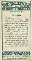 1923 Wills's Gardening Hints #33 Potting Back