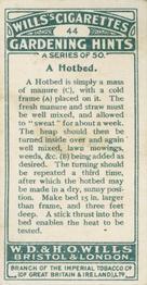 1923 Wills's Gardening Hints #44 A Hotbed Back