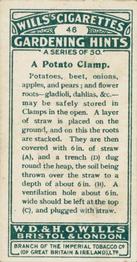 1923 Wills's Gardening Hints #46 A Potato Clamp Back