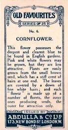 1936 Abdulla & Co. Old Favourites #6 Cornflower Back
