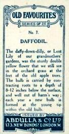 1936 Abdulla & Co. Old Favourites #7 Daffodil Back