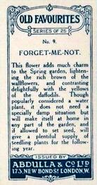 1936 Abdulla & Co. Old Favourites #9 Forget-me-not Back