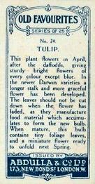 1936 Abdulla & Co. Old Favourites #24 Tulip Back