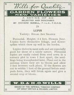 1938 Wills's Garden Flowers New Varieties #24 Lupin Back