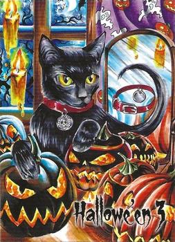 2018 Perna Studios Hallowe'en 3: The Witching Hour - Promos #P3 Black Cat Front