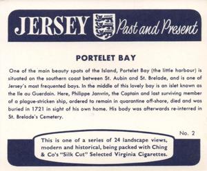 1960 Ching Jersey Past and Present 1st Series #2 Portelet Bay Back