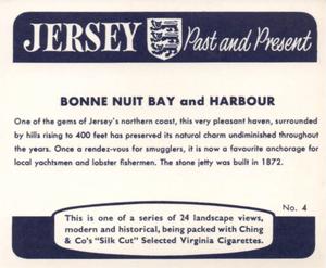1960 Ching Jersey Past and Present 1st Series #4 Bonne Nuit Bay and Harbour Back