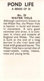1964 Pond Life #25 Water Vole Back