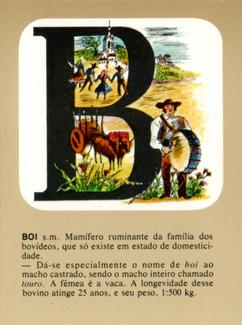 1960 Hernandez Alphabet Cards #B Boi Front