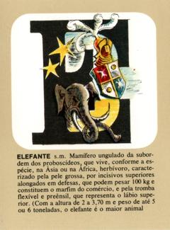 1960 Hernandez Alphabet Cards #E Elefante Front